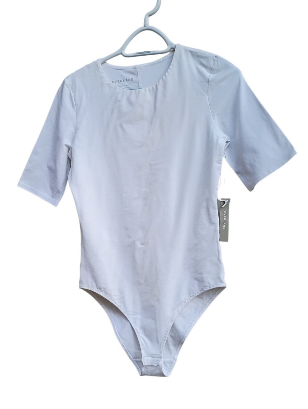 Everlane Crew Neck White  Bodysuit sz M NEW
